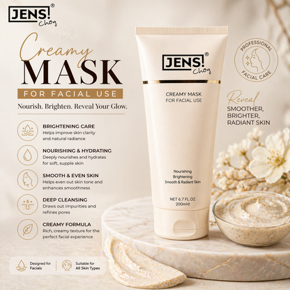 Jens Choy Creamy Facial Mask – Brightening & Nourishing Mask for Smooth, Glowing Skin