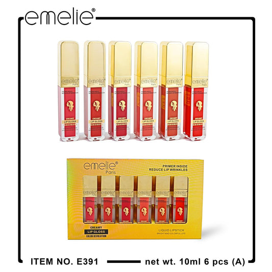 Emeli Color Revolution Creamy Matte Lip Gloss ( Pack of 6 pcs )