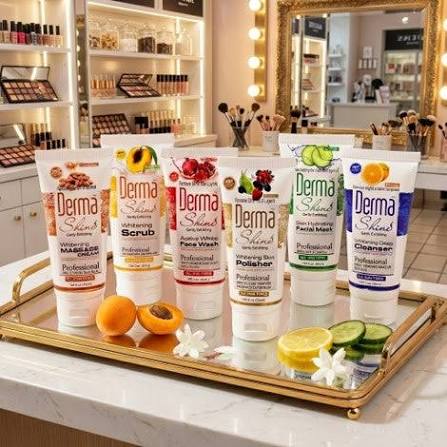 Derma Shine Fruit Facial Kit 70g x 6 Tubes – Complete 6-in-1 Home Facial Set