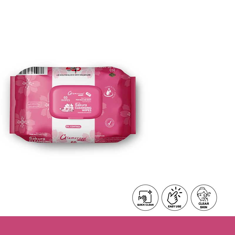 Glamorous Face Makeup Removing Wipes Large