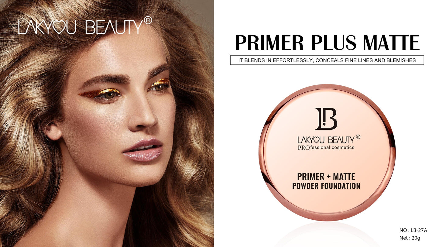 Lackyou Beauty Primer + Matte Compact Powder