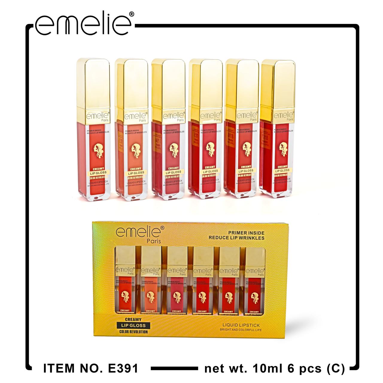 Emeli Color Revolution Creamy Matte Lip Gloss ( Pack of 6 pcs )