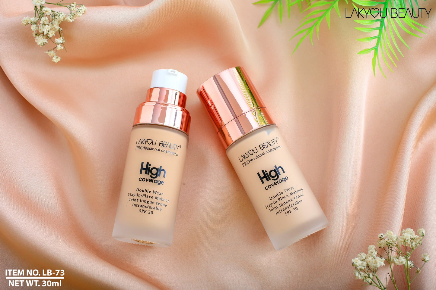 Lackyou Beauty Double Wear High Coverage Foundation