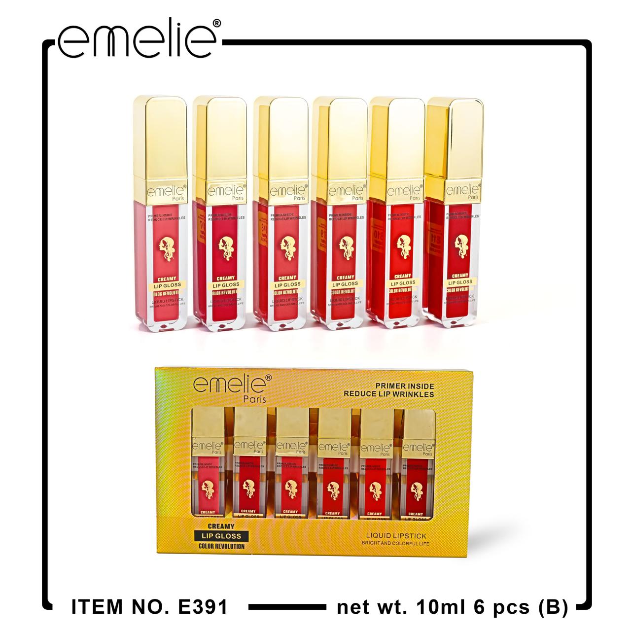 Emeli Color Revolution Creamy Matte Lip Gloss ( Pack of 6 pcs )